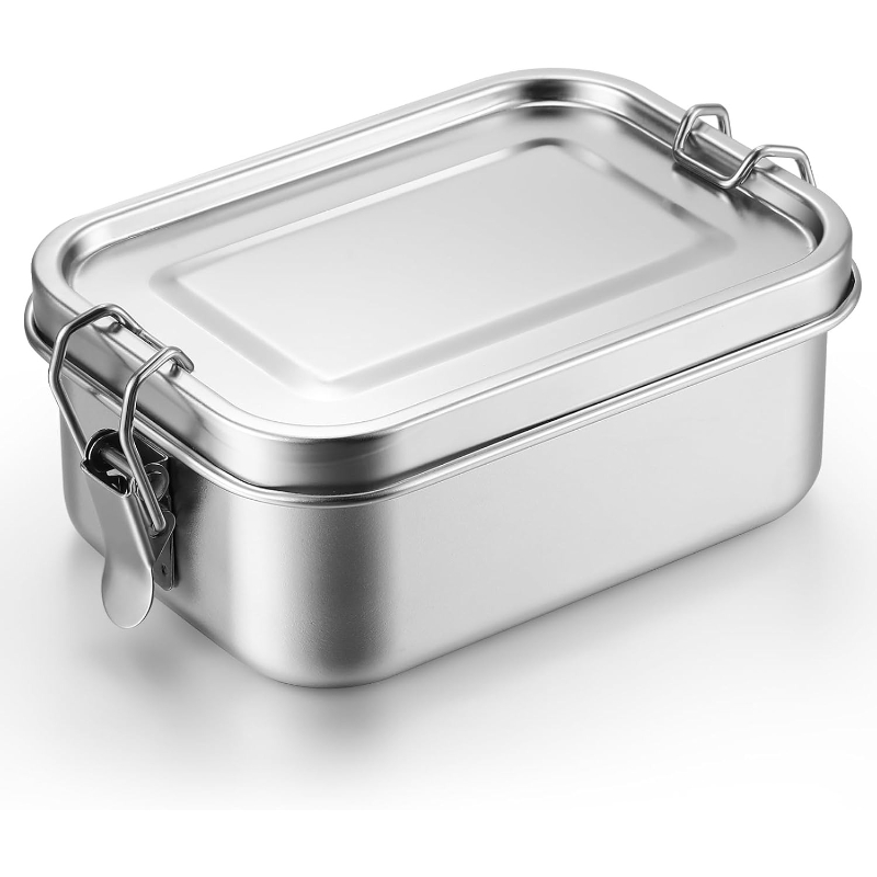 Meal Prep Recipes - ステンレス製食品保存容器 蓋付き ランチボックス 冷蔵庫オーガナイザー ホットポットプレップボックス アウトドアポータブルミールボックス