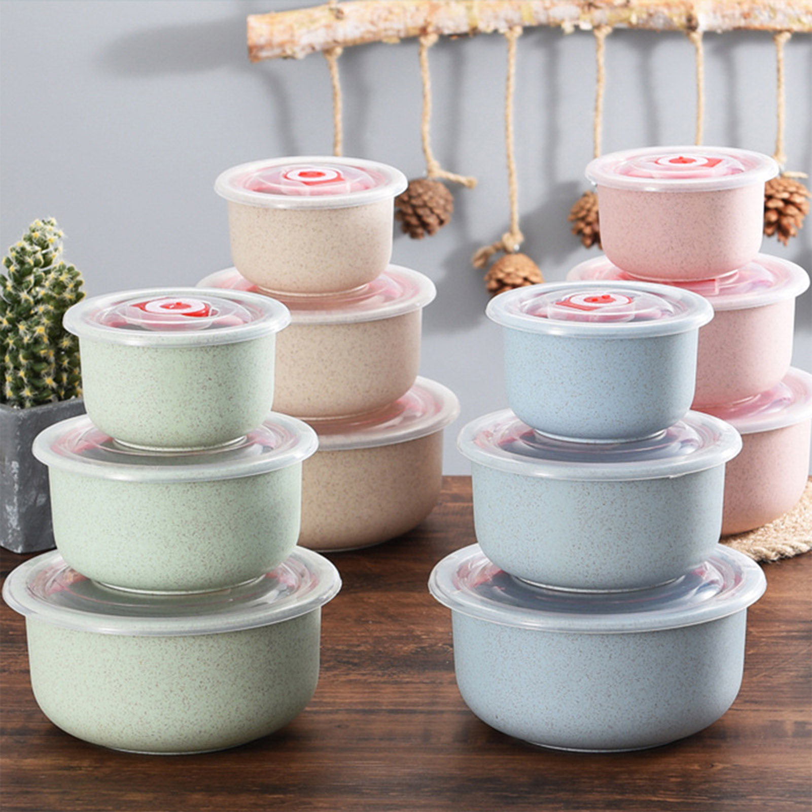 Meal Prep Recipes - 3個入り食品保存容器弁当箱軽量食品保存容器キッチン収納ピクニック食事準備テイクアウト用