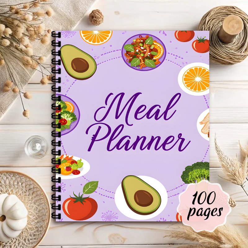 Meal Prep Weekly - 食事プランナー、食事準備プランナー、週間食事プランナーノートブック、食品メニュー計画用の買い物リスト、健康的な食事