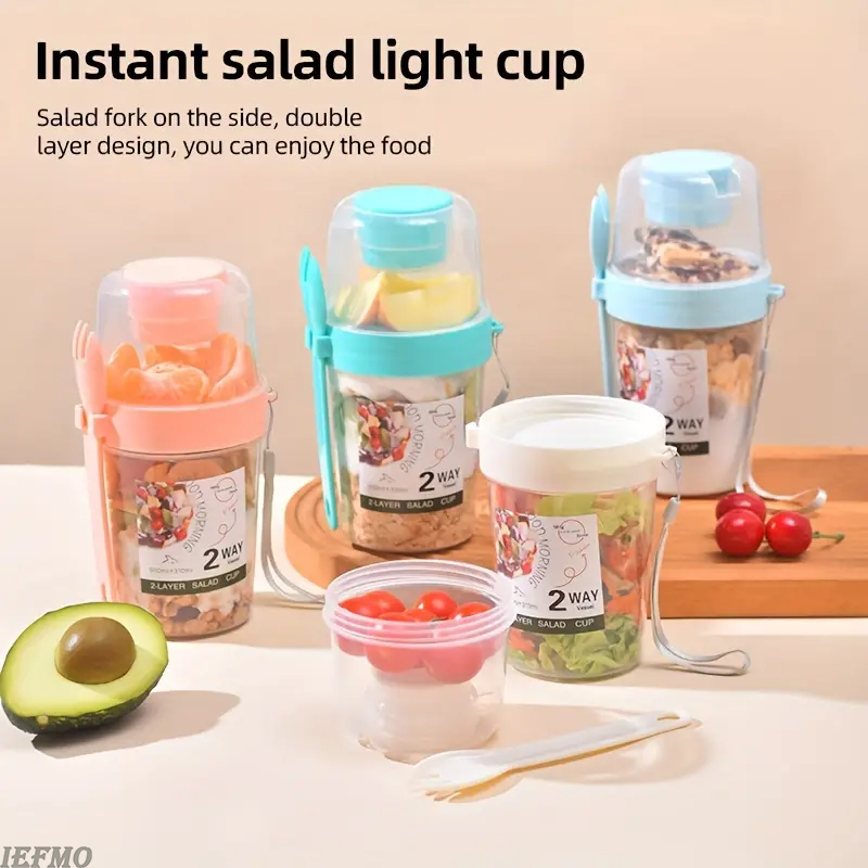 持ち運び可能なサラダボウルセット、フォークと蓋付き、野菜/フ - Meal Prep Weight Loss のレビューと価格