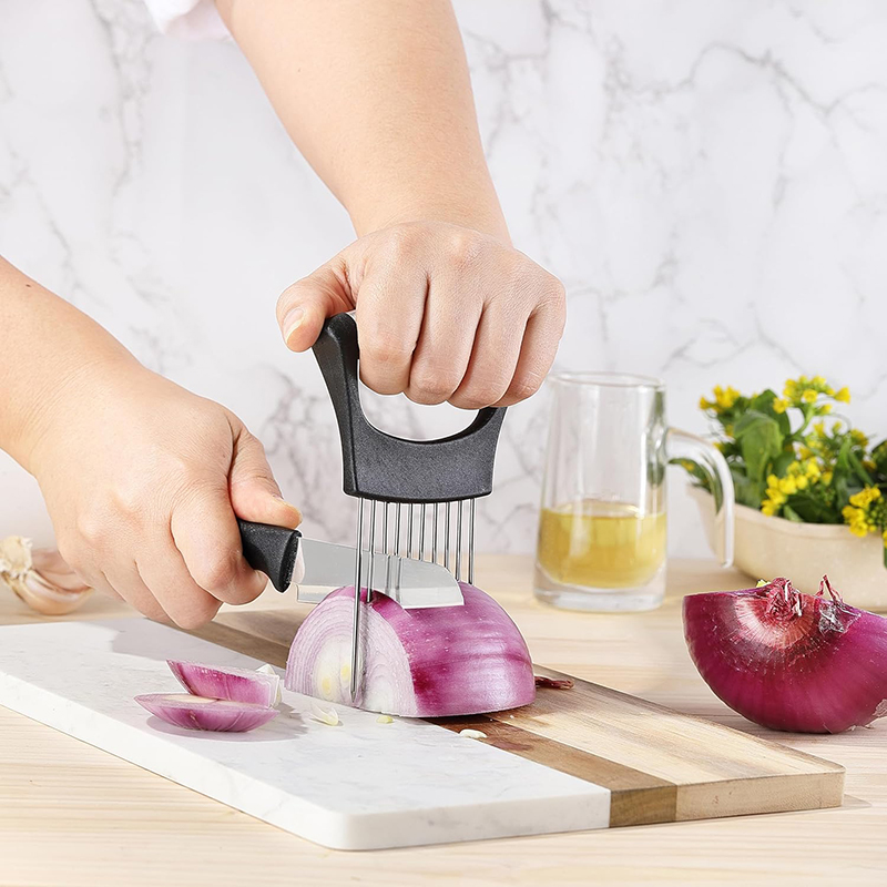 ステンレス鋼オニオンスライサーホルダーオニオンホルダースライ - Onion Holder Slicer のレビューと価格