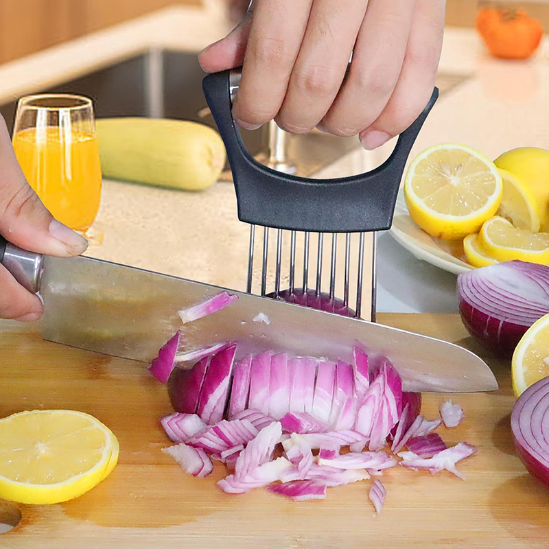 ステンレス鋼オニオンスライサーホルダーオニオンホルダースライ - Onion Holder Slicer のレビューと価格