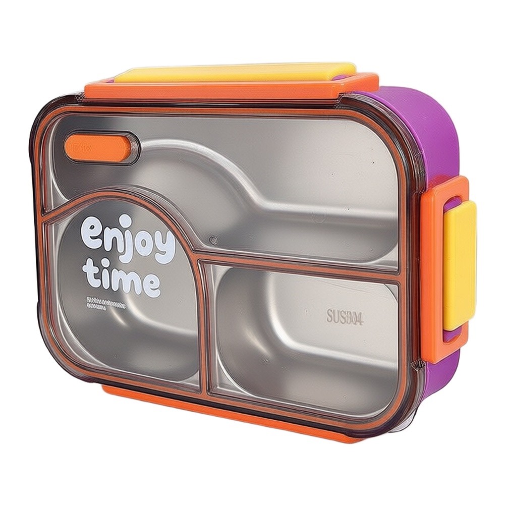650ml 3コンパートメント漏れ防止ステンレス製ランチボッ - Meal Prep Yellow のレビューと価格