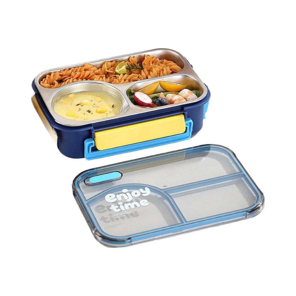 650ml 3コンパートメント漏れ防止ステンレス製ランチボッ - Meal Prep Yellow のレビューと価格