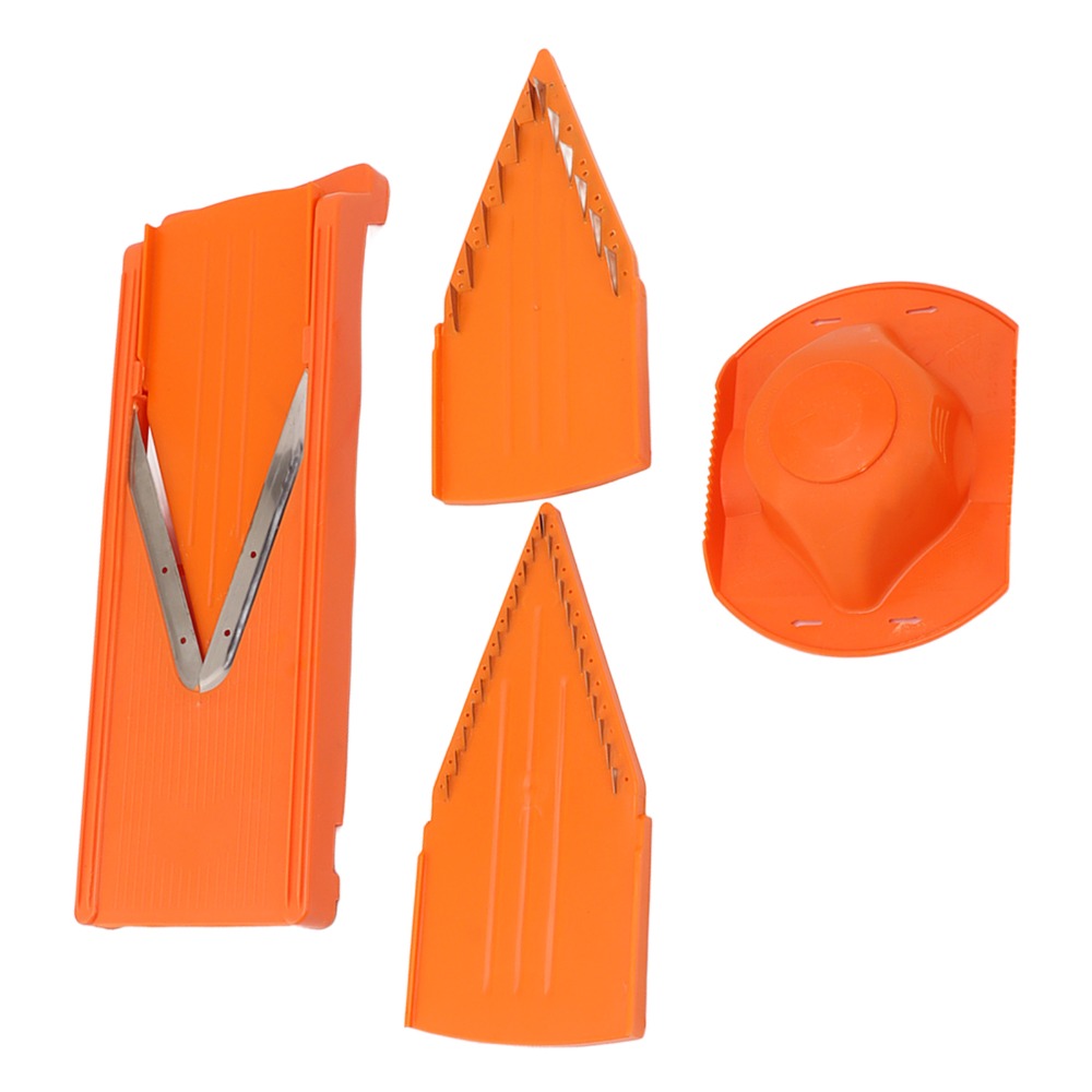 ABSマンドリンカッター オレンジ ハンドガード付き野菜スラ - Mandoline Slicer Guard のレビューと価格
