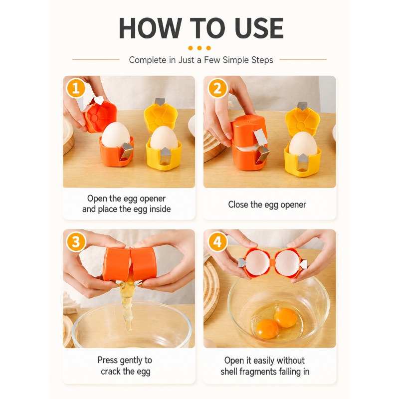 卵殻カッター・クラッカー・オープナー、キッチン用分離ツール、 - Meal Prep Easy のレビューと価格