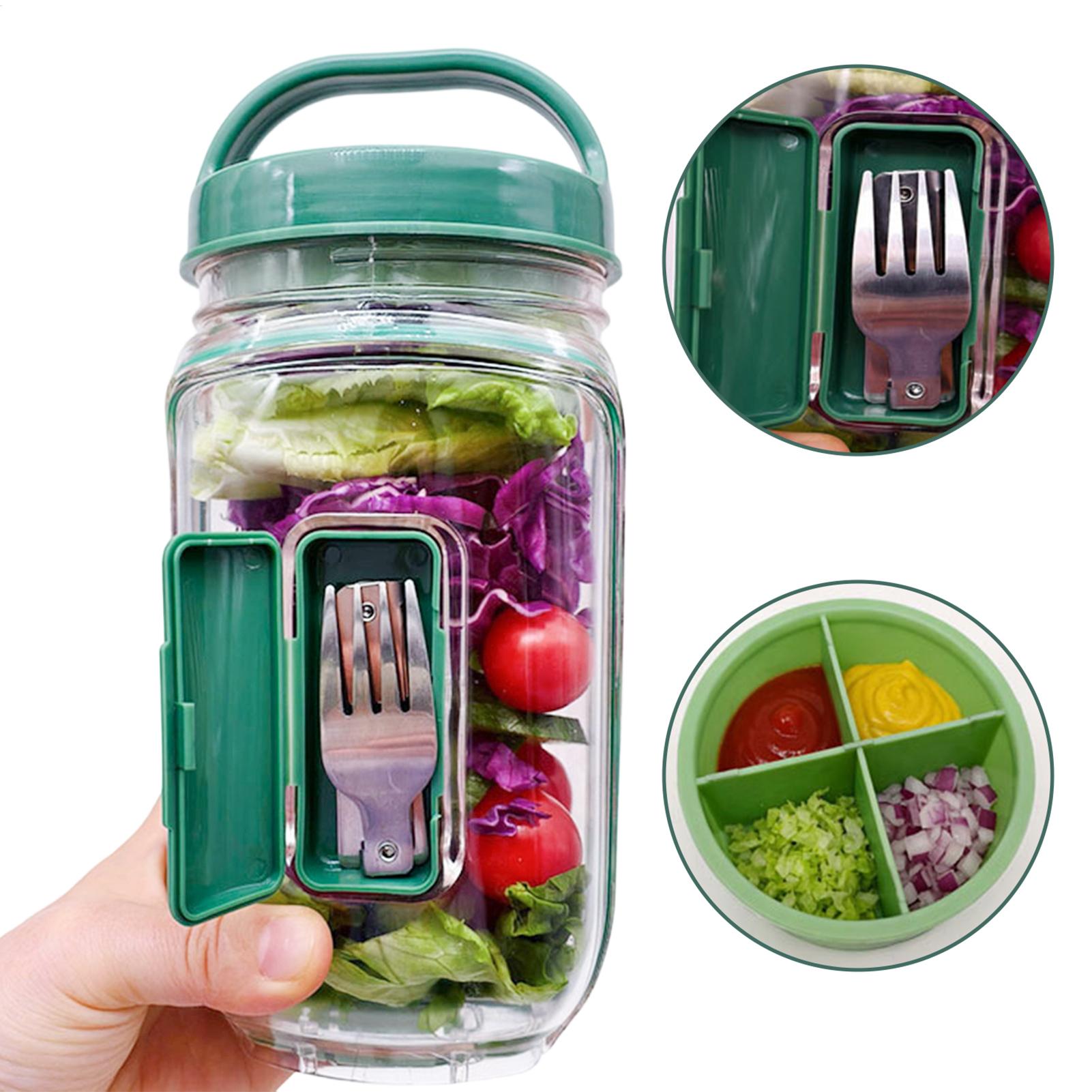 サイドオープン式サラダジャー 1000ml 漏れ防止サラダ容 - Meal Prep Gym のレビューと価格