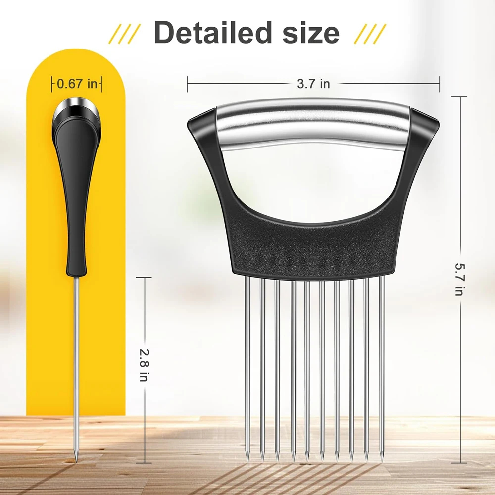 ステンレス製玉ねぎカッターホルダー、フードスライサーアシスタ - Onion Holder Slicer のレビューと価格