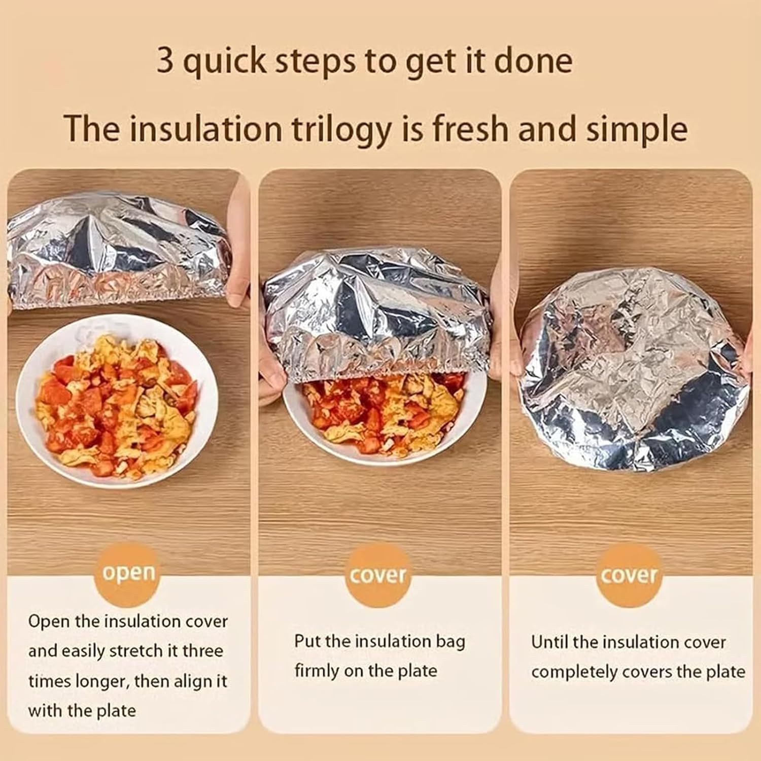 再利用可能なアルミホイルフードカバー、ポップアップ式アルミホ - Meal Prep Recipes のレビューと価格