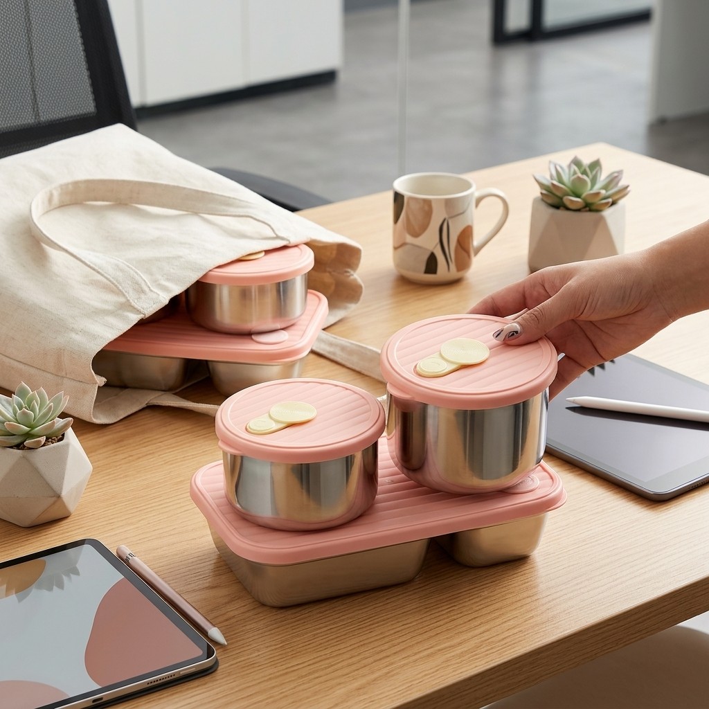電子レンジ対応 304ステンレス製ランチボックスセット 弁当 - Meal Prep Recipes のレビューと価格