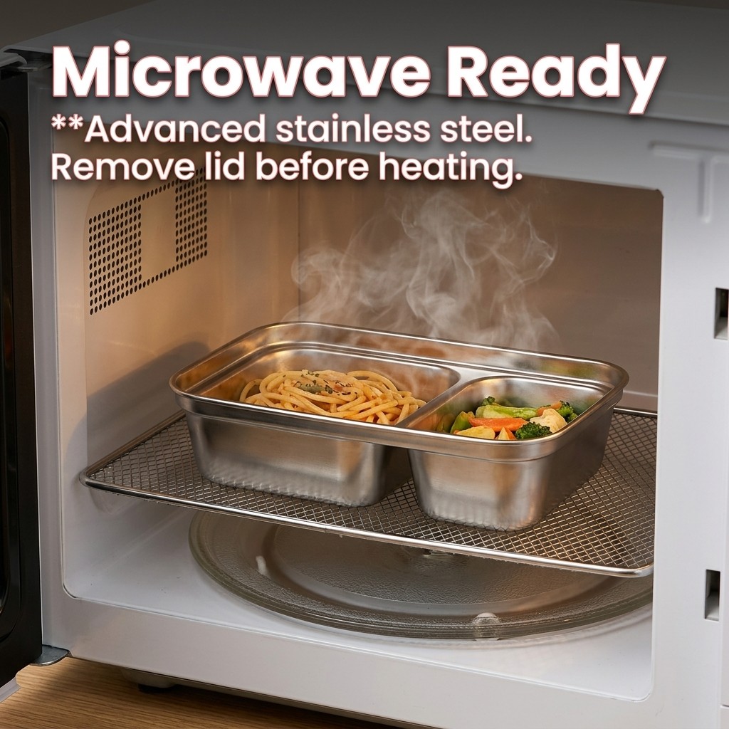 電子レンジ対応 304ステンレス製ランチボックスセット 弁当 - Meal Prep Recipes のレビューと価格