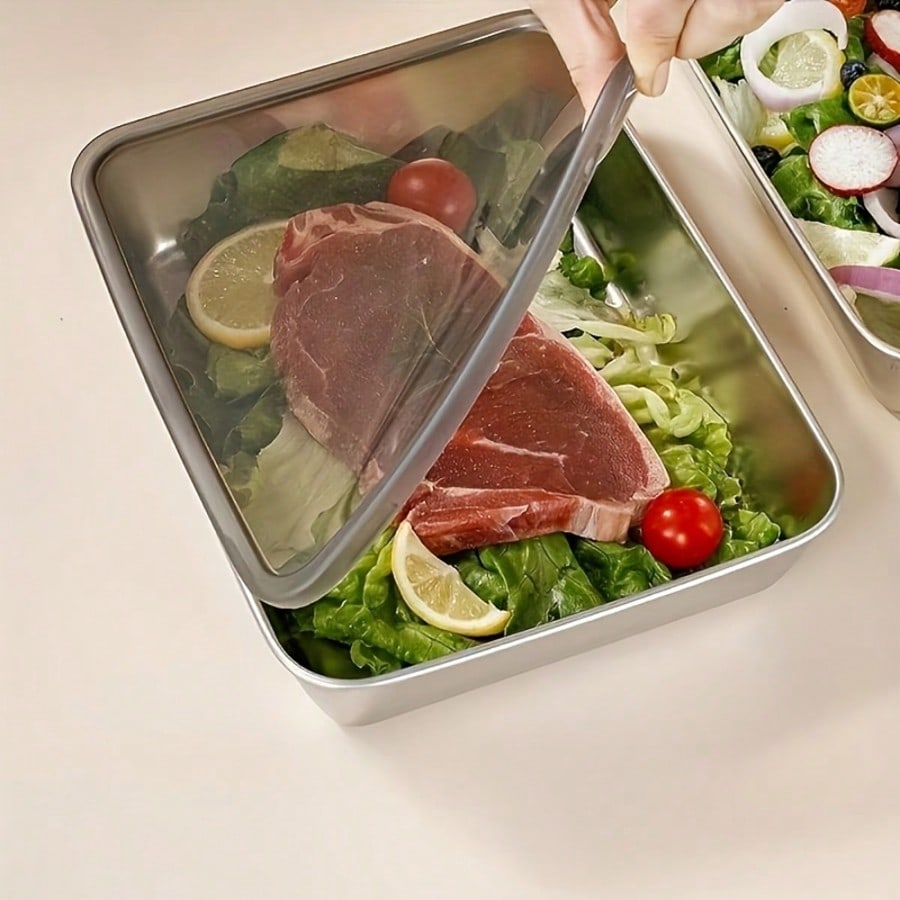 6個セット（3つの容器＋3つの蓋）ステンレス製食品保存容器セ - Meal Prep Easy のレビューと価格