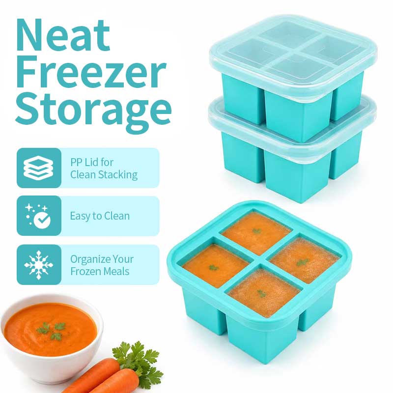 シリコン製4仕切りフードストレージボックス（蓋付き）、スープ - Meal Prep Easy のレビューと価格