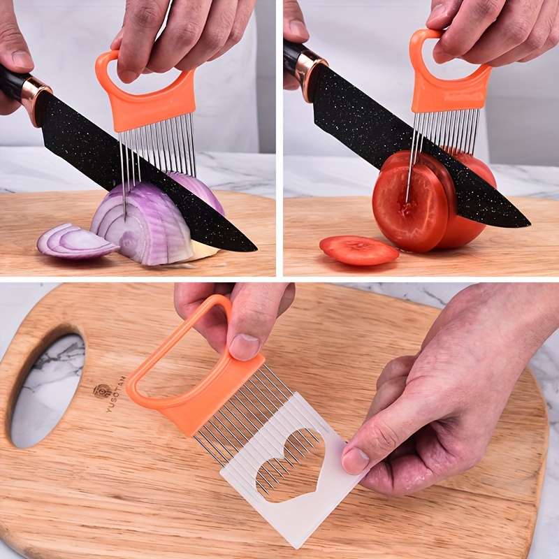 1/4PC ステンレス鋼玉ねぎ針玉ねぎフォーク野菜フルーツス - Onion Holder Slicer のレビューと価格