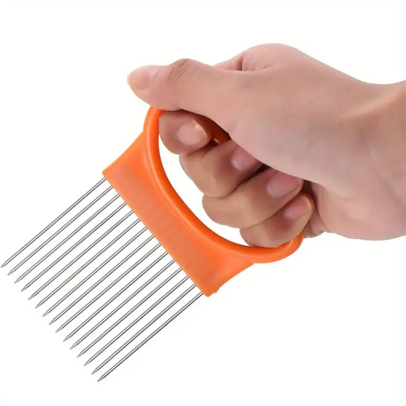 4-in-1 キッチンピンマジックオニオンフォーク - ステ - Onion Holder Slicer のレビューと価格