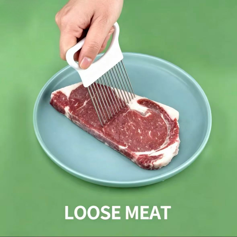 このカラフルな玉ねぎスライサーで玉ねぎを楽々スライス。キッチ - Onion Holder Slicer のレビューと価格
