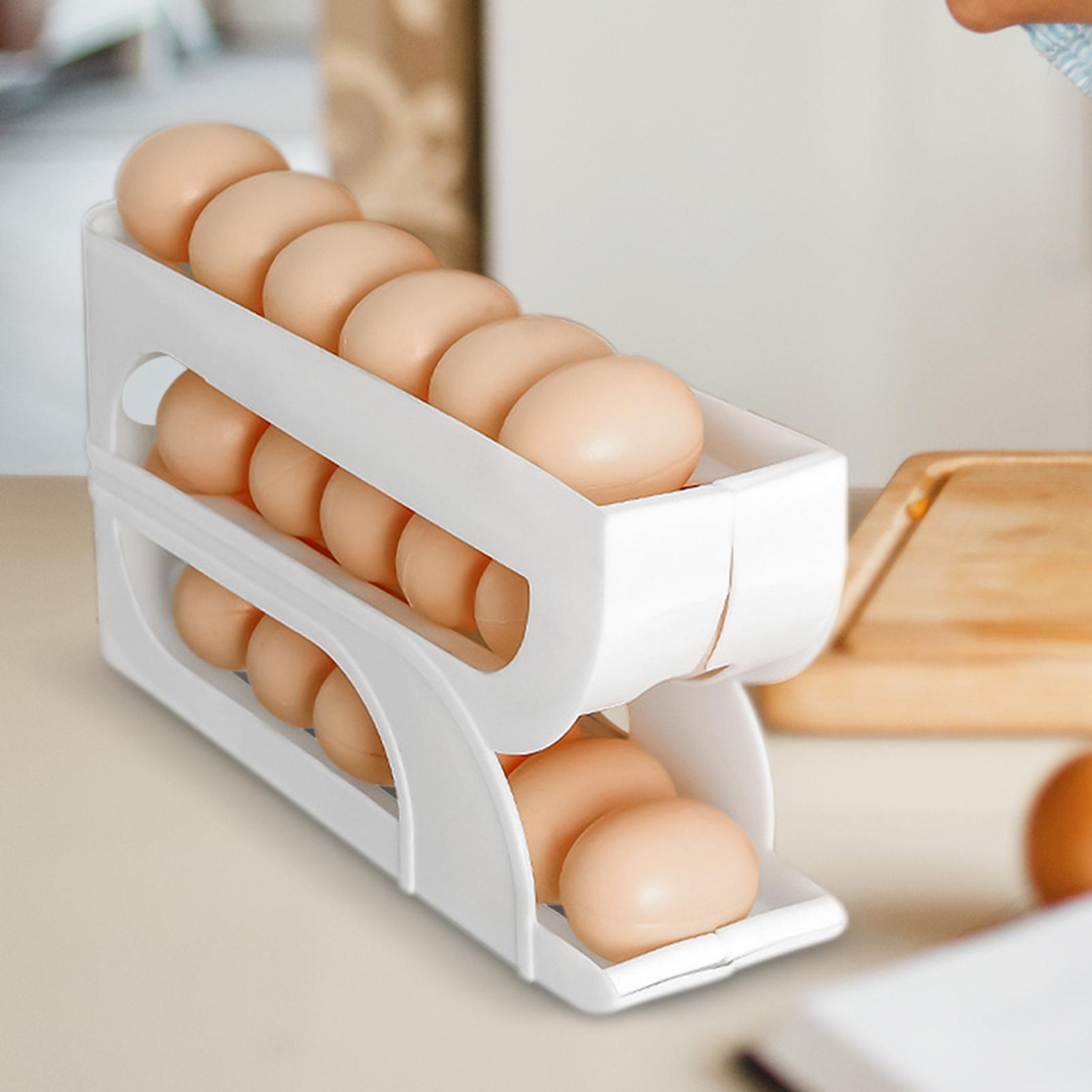 冷蔵庫用卵容器 3段式 自動回転卵容器ラック 食品ホルダー  - Meal Prep Yellow のレビューと価格