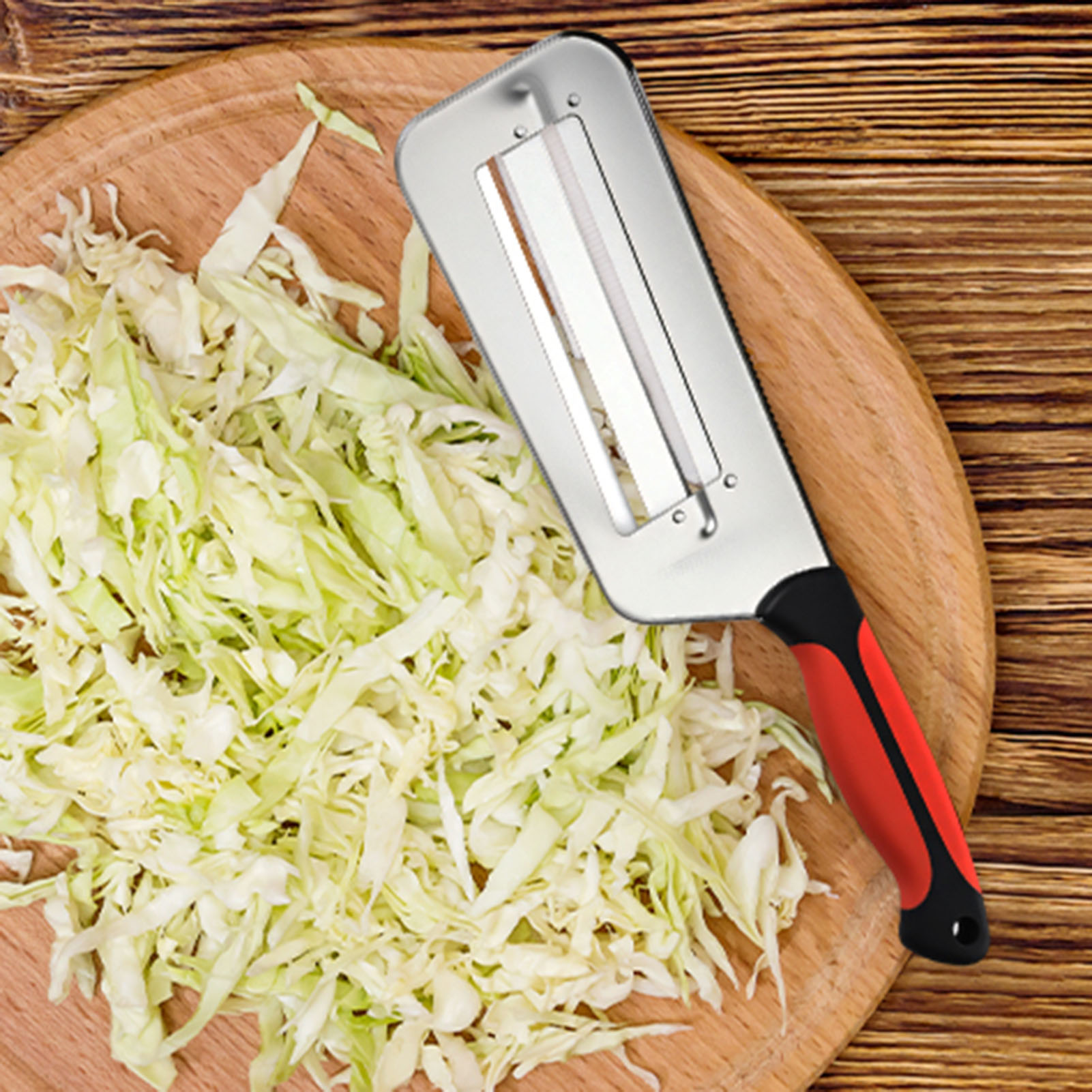 2層刃ナイフグレーター多機能ステンレス鋼野菜カッター、サラダ - Meal Prep Easy のレビューと価格
