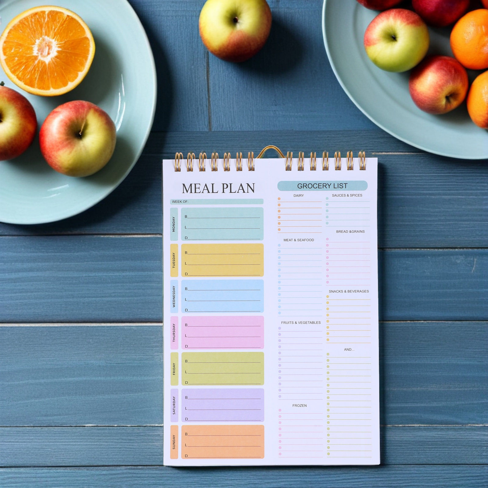 52枚綴り ウィークリーミールプランナーノートブック 日付な - Meal Prep Weekly のレビューと価格