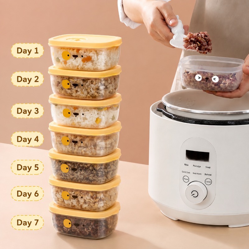 食品グレードのポーションコントロール食品容器、マルチグレイン - Meal Prep Weight Loss のレビューと価格