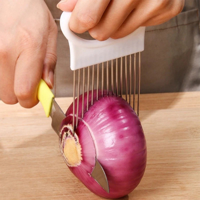 1～3個入り カラフルな玉ねぎスライサーで楽々玉ねぎ切り分け - Onion Holder Slicer のレビューと価格