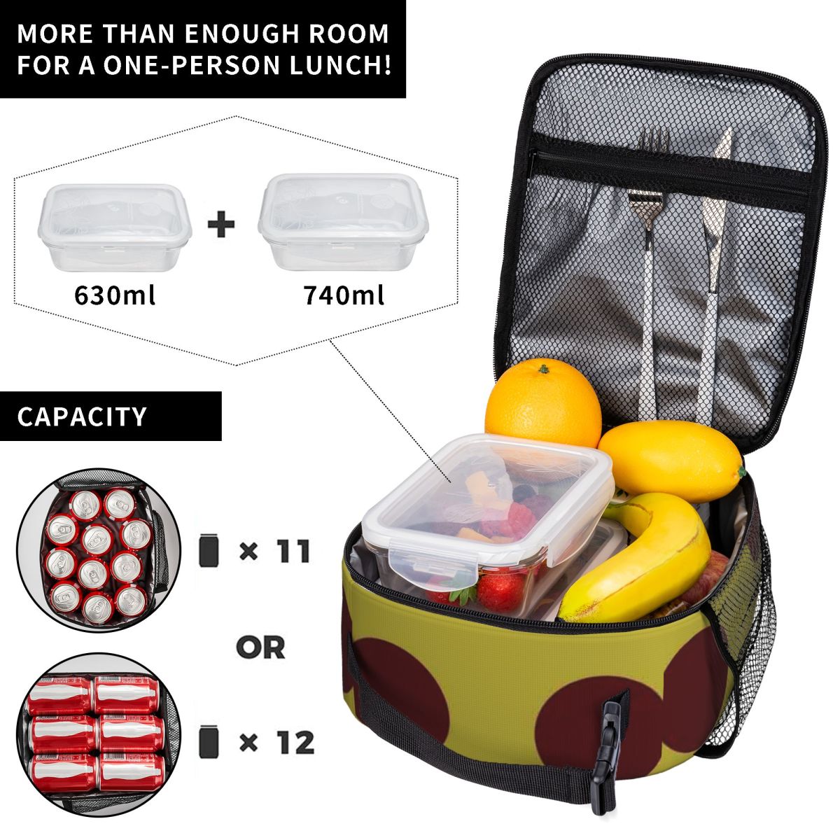 ベストセラーの黄色と赤の大きな水玉模様の植物プリントのミール - Meal Prep Yellow のレビューと価格