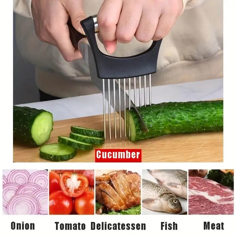 ステンレス製玉ねぎニードルスライサー、玉ねぎホルダーフォーク - Onion Holder Slicer のレビューと価格