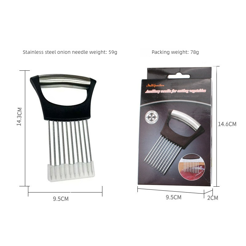 ステンレス製玉ねぎニードルスライサー、玉ねぎホルダーフォーク - Onion Holder Slicer のレビューと価格