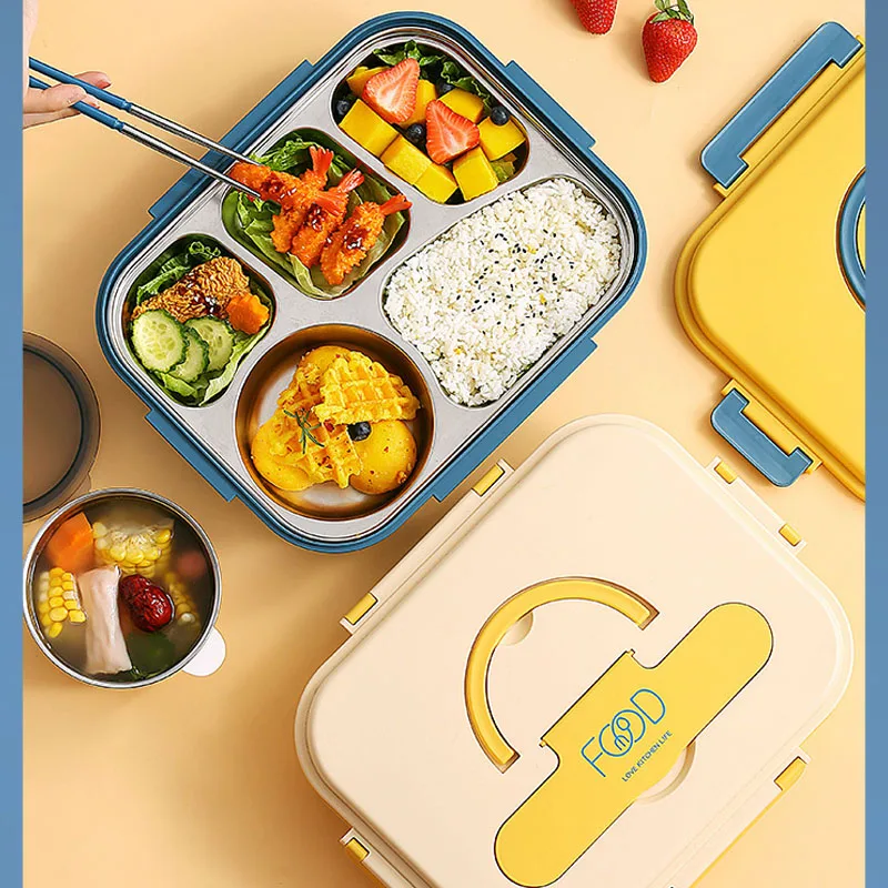 ランチが簡単に！ 内蔵仕切り付きステンレス製断熱ランチボック - Meal Prep Easy のレビューと価格